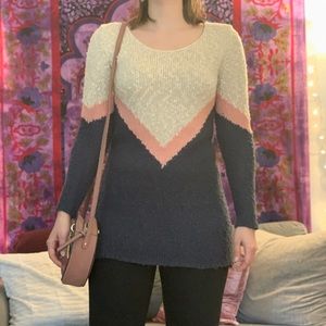 Long geometric sweater